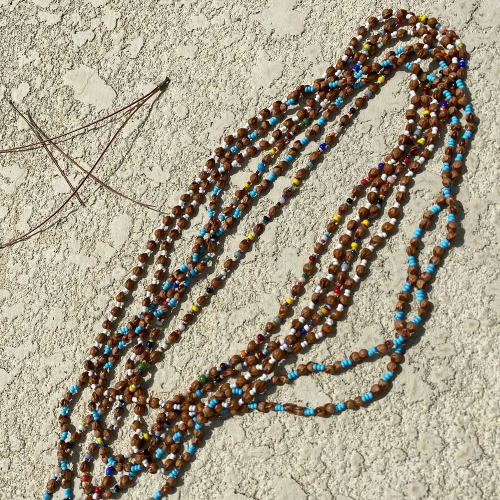 PLANT YOUR SEED BEADS & SEEDS HANDMADE NECKLACE